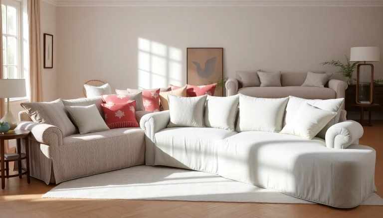 Transform your living space with La Maison des housses stylish and protective sofa covers.