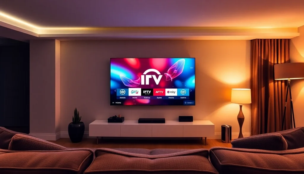 Watch IPTV Suisse channels offering diverse entertainment options on a sleek modern TV.