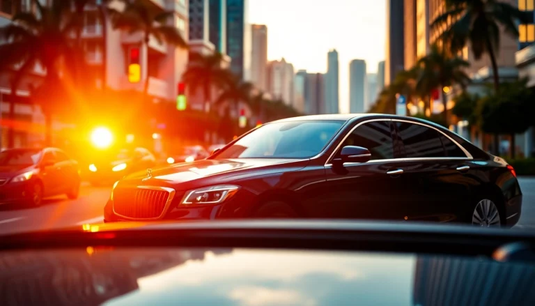 Professional chauffeur hire Kuala Lumpur showcases a luxury vehicle parked against a vibrant city backdrop.