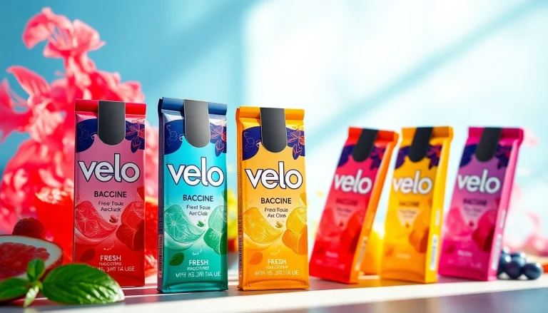 Showcase Velo Bahrain's premium nicotine pouches with vibrant flavors and stylish packaging.