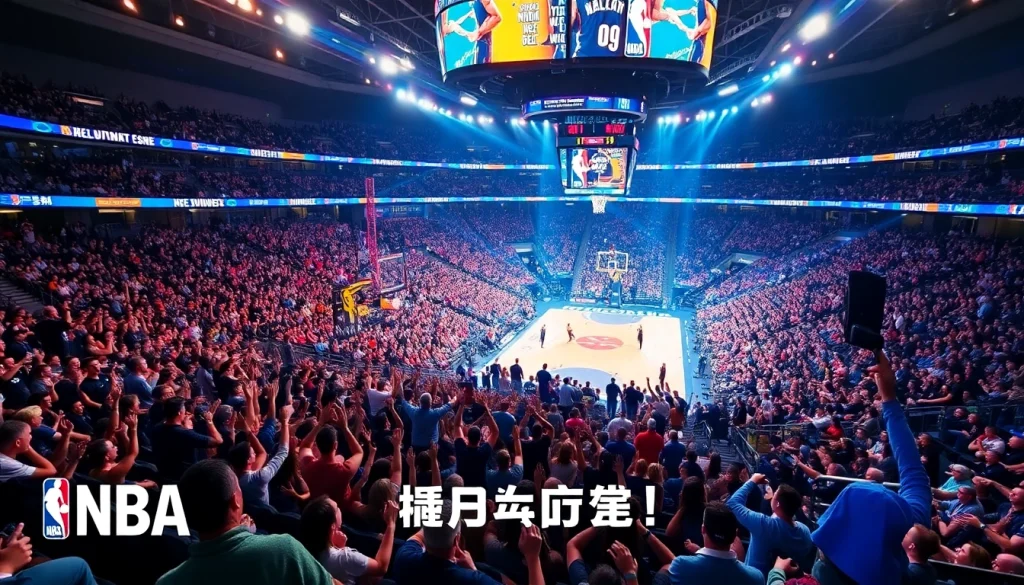 Experience thrilling NBA중계 with real-time action and fervent fans in a vibrant arena.