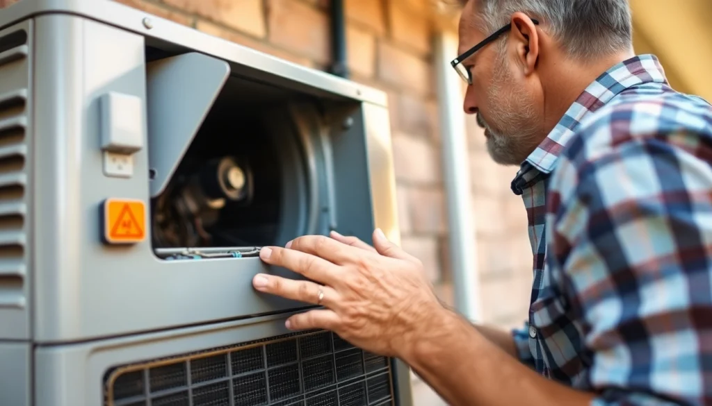 Diagnosing why my air conditioner is not working, a homeowner checking an AC unit outside.