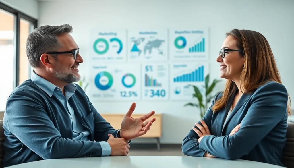 Marketing für Pflegedienste: Professioneller Austausch zwischen Marketingexperte und Pflegeleiter