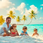 Experience Livingstone Vacations Bahamas Travel with family fun on a beautiful beach.
