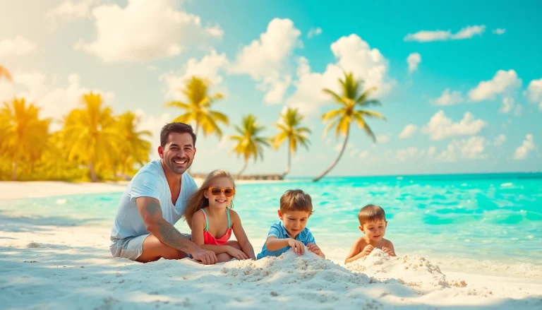 Experience Livingstone Vacations Bahamas Travel with family fun on a beautiful beach.