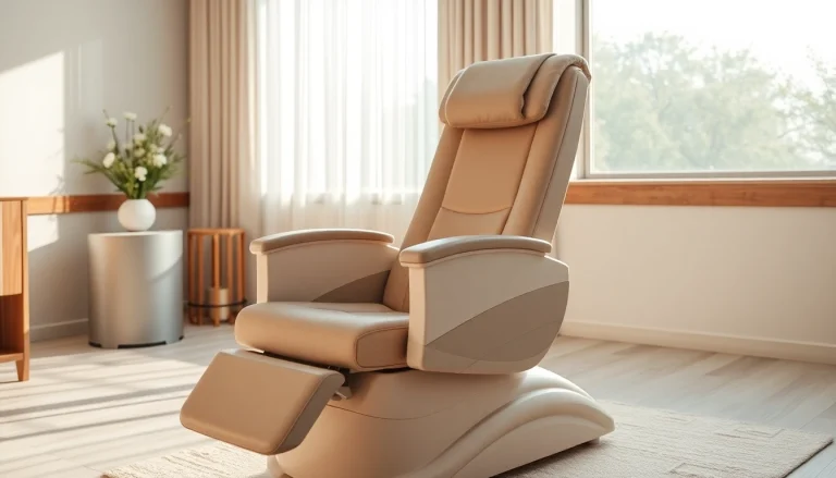 Bequeme kosmetik liege in einem eleganten Spa mit entspannendem Ambiente.
