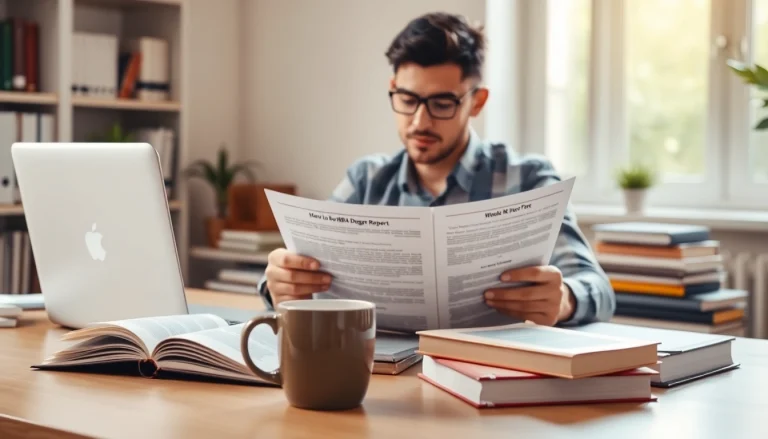 Learn how to buy MBA degree with a professional studying in a bright and focused workspace.
