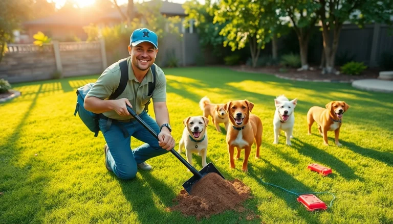 Scooping dog waste as an Alamo Ranch poop scooper maintains a clean yard for pets.