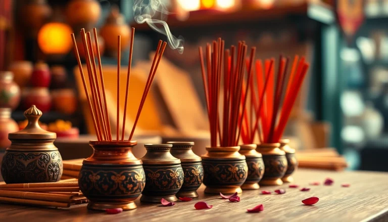 Encens oriental en exposition sur un support élégant, diffusant des fragrances relaxantes.