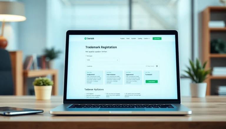 Experience the online trademark registration platform with a user-friendly interface and professional design.