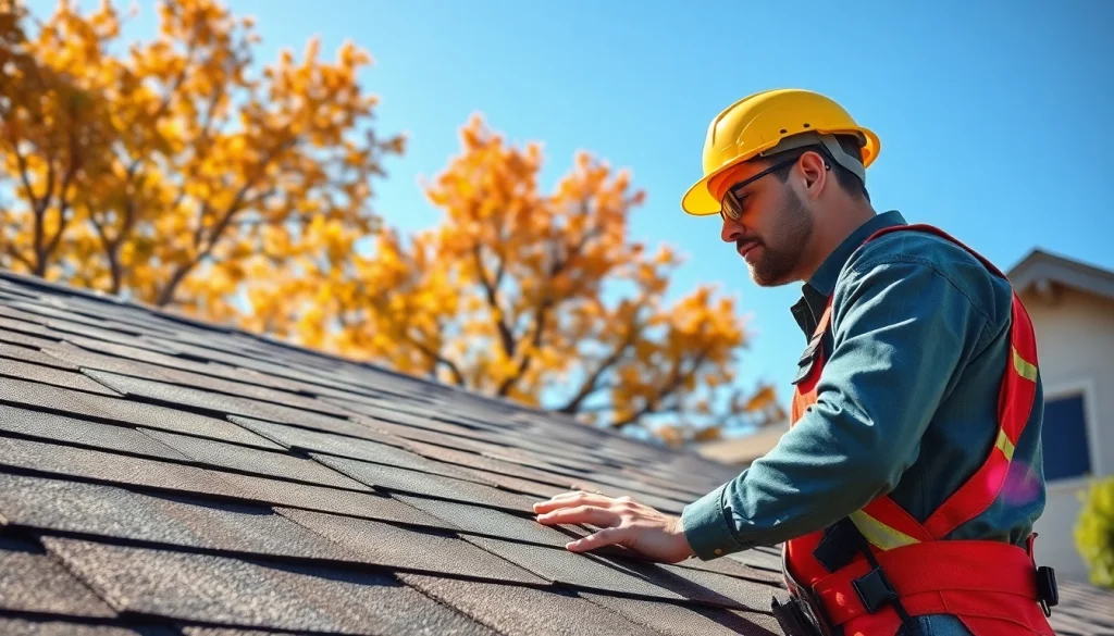 Conducting a roof inspection Austin by a skilled contractor evaluating shingle conditions and overall roof health.