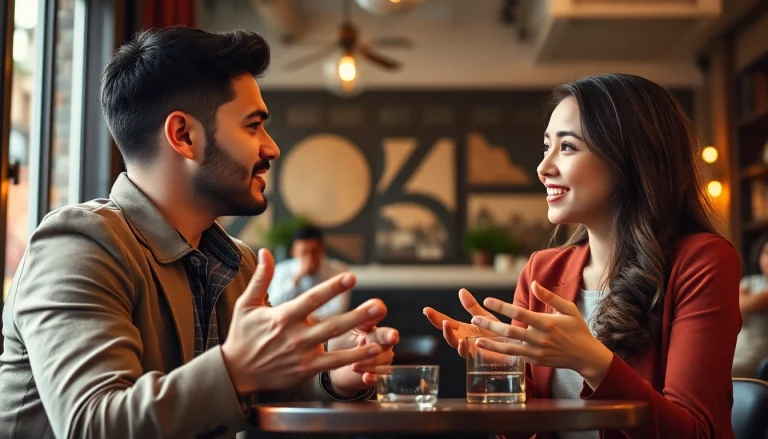 Couple demonstrating effective communication in relationships during an intimate discussion.