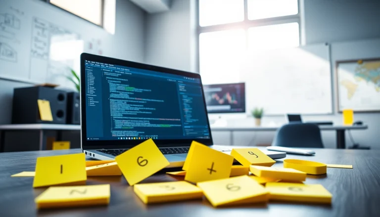 Interaktive Programmierumgebung mit Microsoft Visual Studio auf einem Laptop im Fokus