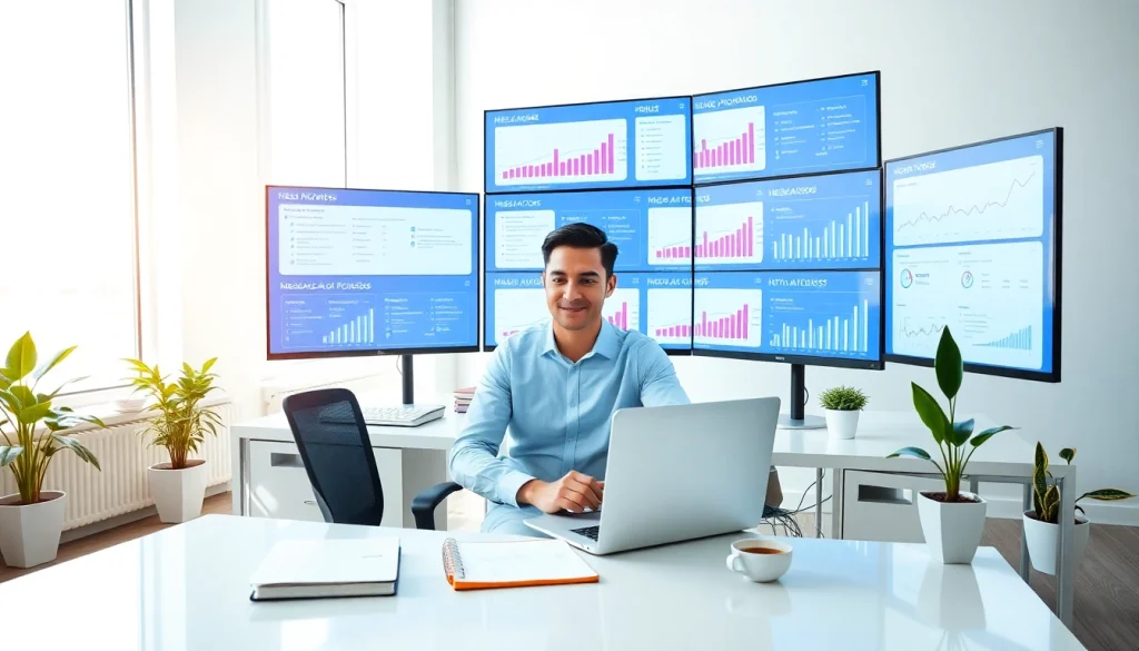 Automate Airbnb messages with a dynamic workspace showcasing message automation processes and analytics.