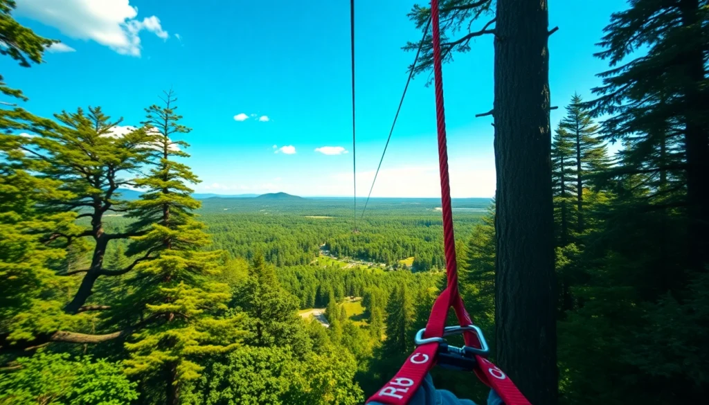 Experience ZIP WIRE KITS in action with a colorful installation surrounded by lush nature.