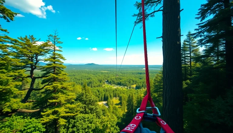 Experience ZIP WIRE KITS in action with a colorful installation surrounded by lush nature.