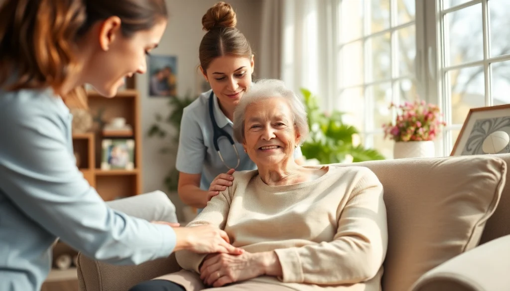 Empathetic senior caregivers austin tx providing assistance in a warm home environment.