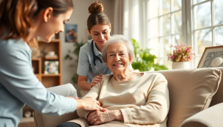 Empathetic senior caregivers austin tx providing assistance in a warm home environment.