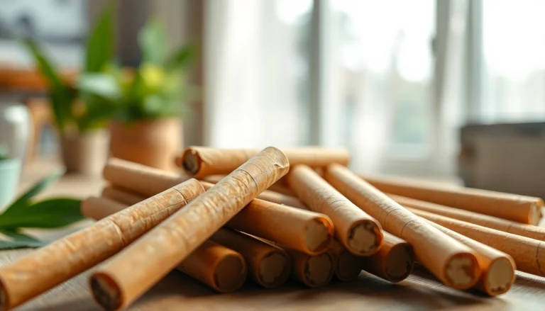 Hemp cigarettes presented professionally in a serene setting, highlighting their quality and appeal.