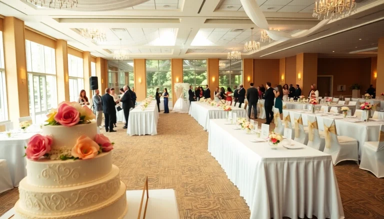 Host a stunning event at the city venue event center with elegant decorations and vibrant atmosphere.
