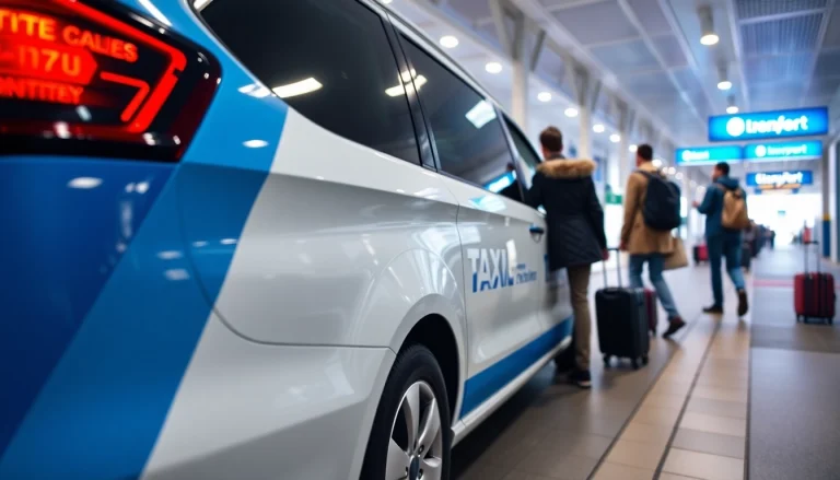 Leeds airport transfers delivering a premium taxi service with a neat vehicle waiting at the airport terminal.