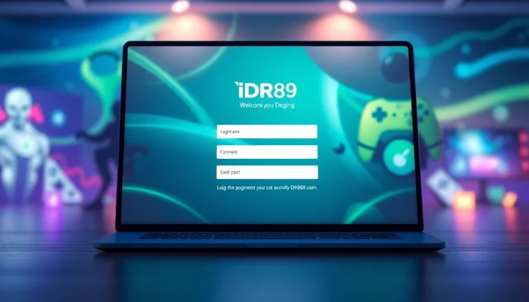 Masuk ke halaman IDR89 Login dengan antarmuka digital yang profesional dan modern.